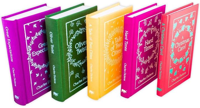 The Charles Dickens Deluxe Hardback Collection – 5 Book Box Set: A Christmas Carol & Classic 19th Century British Literature, Holiday Fiction & Novels