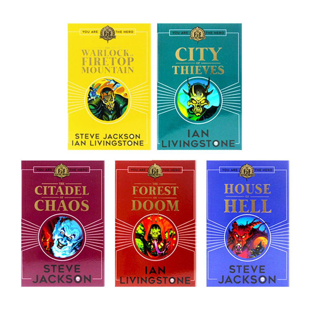 Fighting Fantasy 5-Book Set 1-5 by Ian Livingstone & Steve Jackson| Interactive Adventure Books,Role-Playing, Magic Quests & Choose Your Own Adventure
