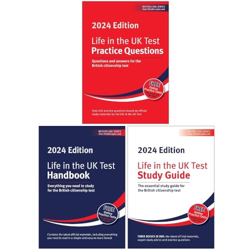 Life in the UK Test 2024 – 3 Book Set by Henry Dillon & Alastair Smith | Study Guide, Practice Questions & Citizenship Handbook for Test Preparation
