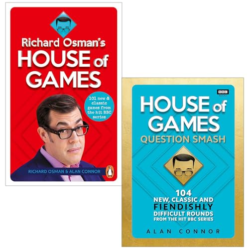 Richard Osman's House of Games & Question Smash by Richard Osman, Alan Connor – 2 Book Collection Set | Fun Trivia, Puzzle, BBC Books