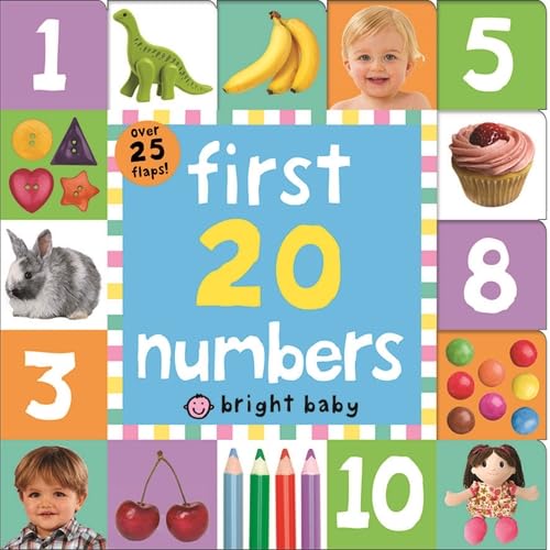 Lift the Flap Tab First 20 Numbers Book Interactive Tabbed Board Book for Toddlers Learn Counting with Bright Flaps Ages 1 to 4 Educational Fun