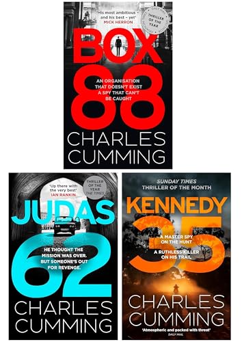 BOX 88 Thriller Series by Charles Cumming 3 Books Collection Set (BOX 88, JUDAS 62 and KENNEDY 35)