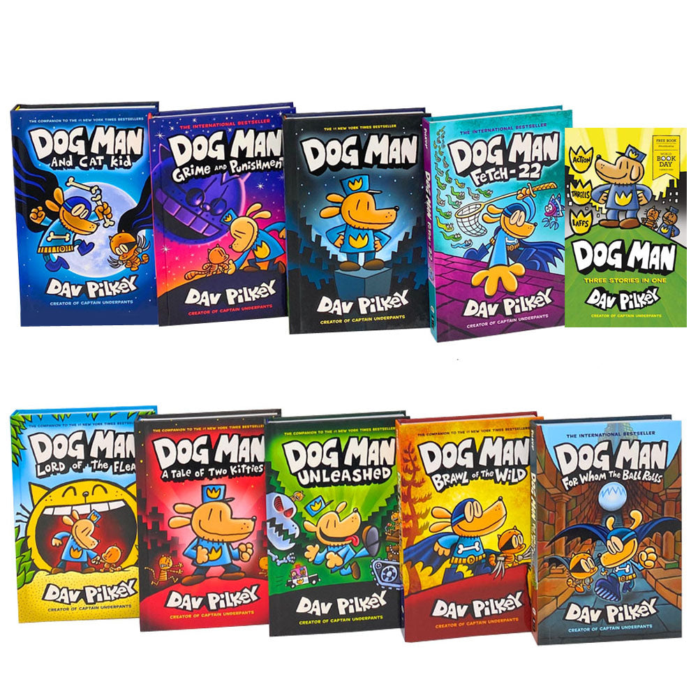 Dav Pilkey 10 Books Collection Set Adventures of Dog Man Series Inc World Day Book