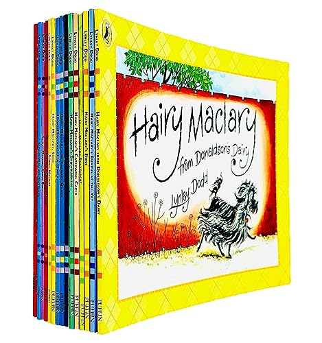 Lynley Dodd Hairy Maclary and Friends Book Series | 15-Book Collection Set - Hairy Maclary's Bone, Hat Tricks, Scattercat, Slinky Malinki & More