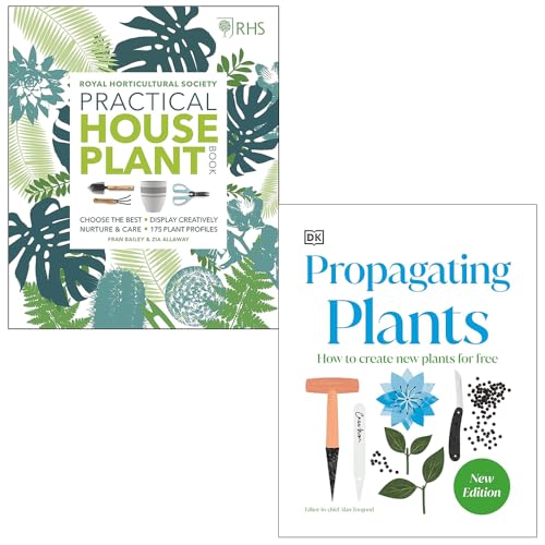 RHS Practical House Plant Book and RHS Propagating Plants 2 Books Collection Set