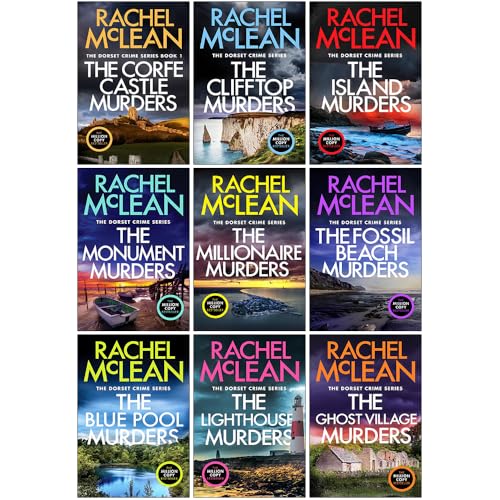 Dorset Crime Series 1-9 Collection 9 Books Set By Rachel Mclean (The Corfe Castle Murders, The Clifftop Murders, Island Murders,Monument Murders,Millionaire Murders, Fossil Beach, Blue Pool and More)