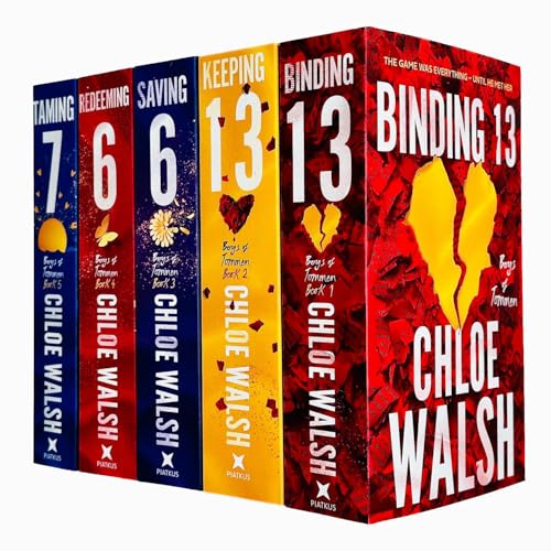 Boys of Tommen Series 5 Books Set by Chloe Walsh – Young Adult Romance Book Collection (Binding 13, Keeping 13, Saving 6, Redeeming 6, Taming 7)