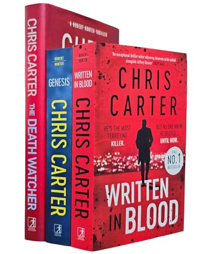 Robert Hunter Series Books 11-13 by Chris Carter- Written in Blood, Genesis & The Death Watcher– Thriller, Mystery, Crime, Suspense, Crime Fiction Set