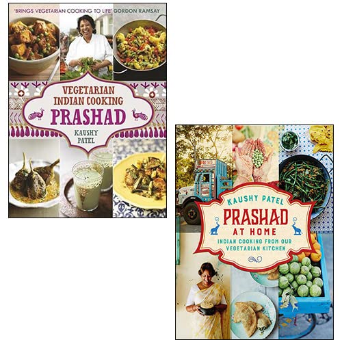 Kaushy Patel 2 Book Collection Set – Prashad at Home & Prashad Cookbook | Indian Vegetarian Recipes, Authentic Cuisine, Spices & Healthy Cooking