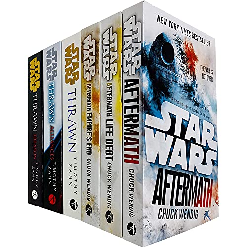 Star Wars Thrawn & Aftermath Trilogy 6 Book Set | Epic Space Opera by Timothy Zahn & Chuck Wendig | Sci-Fi, Jedi, Sith, Empire, Rebellion Adventure