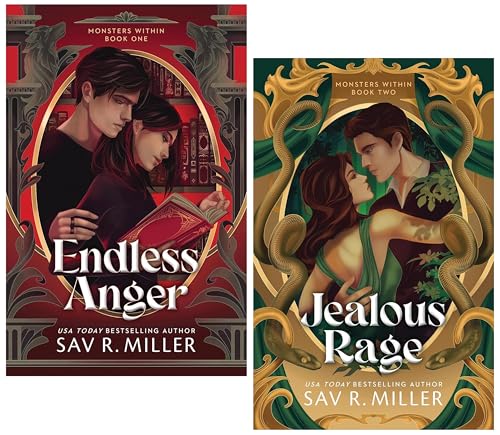 Monsters Within Series by Sav R. Miller 2 Books Sprayed Edges Collection Set (Endless Anger and Jealous Rage)
