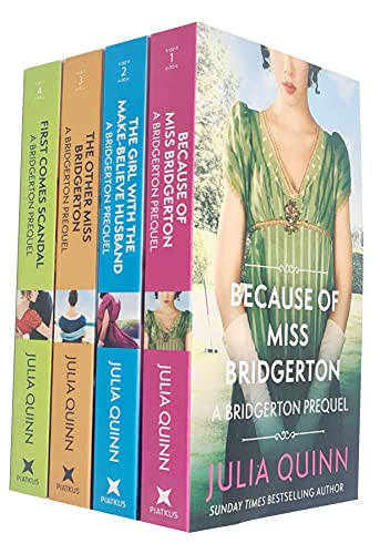 Julia Quinn Rokesbys 4 Book Collection: Miss Bridgerton, Make-Believe Husband, Other Miss Bridgerton, First Comes Scandal – Historical Romance Fiction