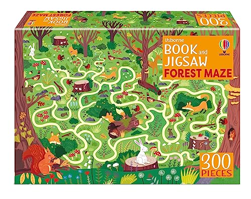 Forest Maze Adventure: 300-Piece Jigsaw & Puzzle Book Gift Set | Usborne Book and Jigsaw | By Kate Nolan