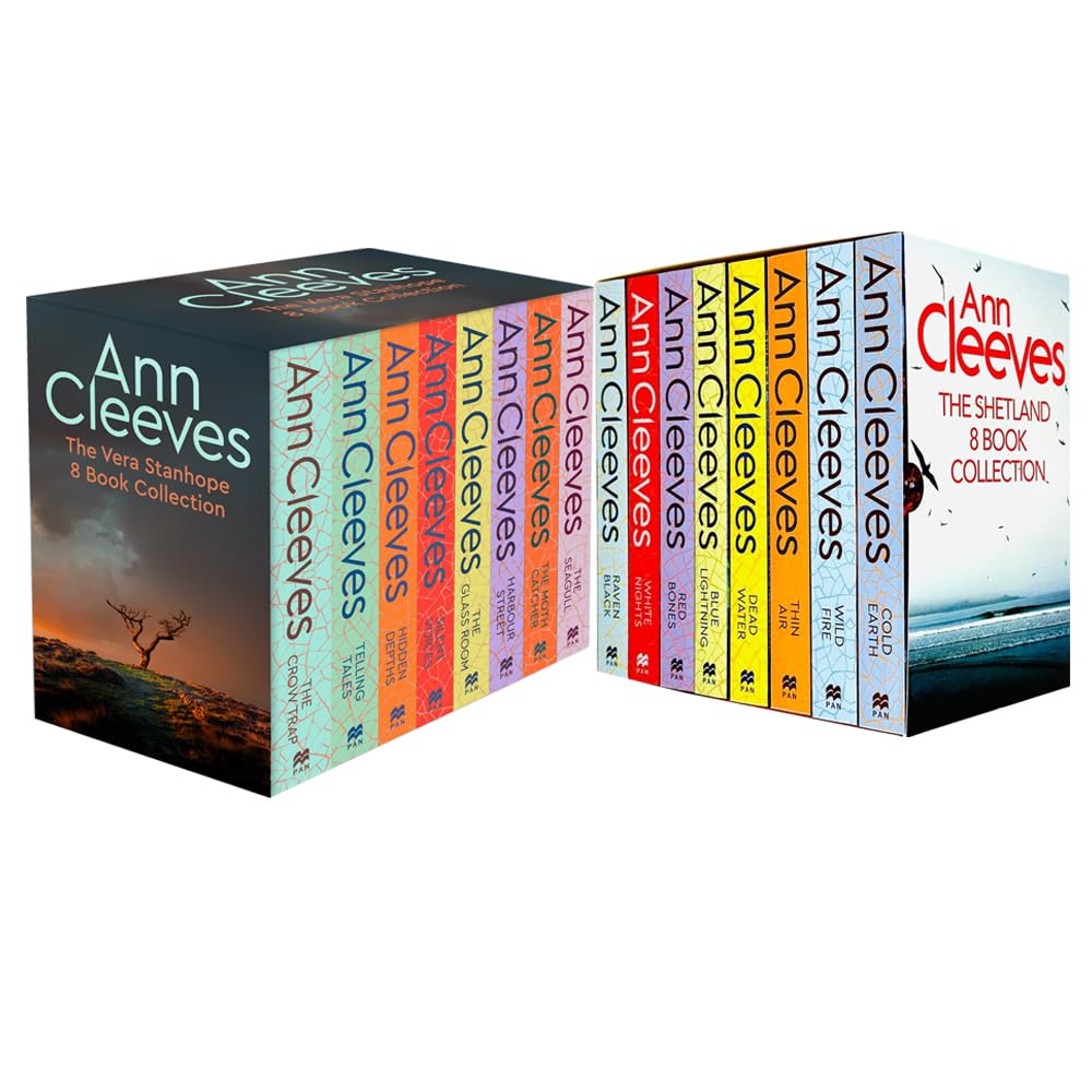 Ann Cleeves TV Shetland & Vera Series – 16-Book Collection | Crime, mystery, thriller novels, detective fiction, TV tie-in set by Pan Macmillan