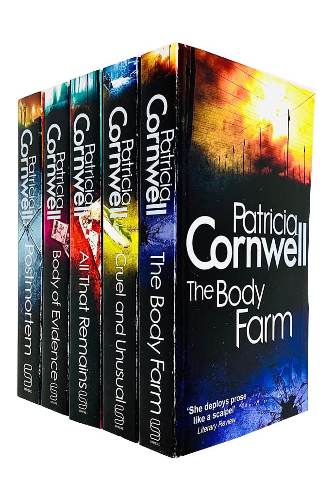 Kay Scarpetta Series 1-5 Collection 5 Books Set By Patricia Cornwell (Postmortem, Body Of Evidence, All That Remains, Cruel and Unusual, The Body Farm)