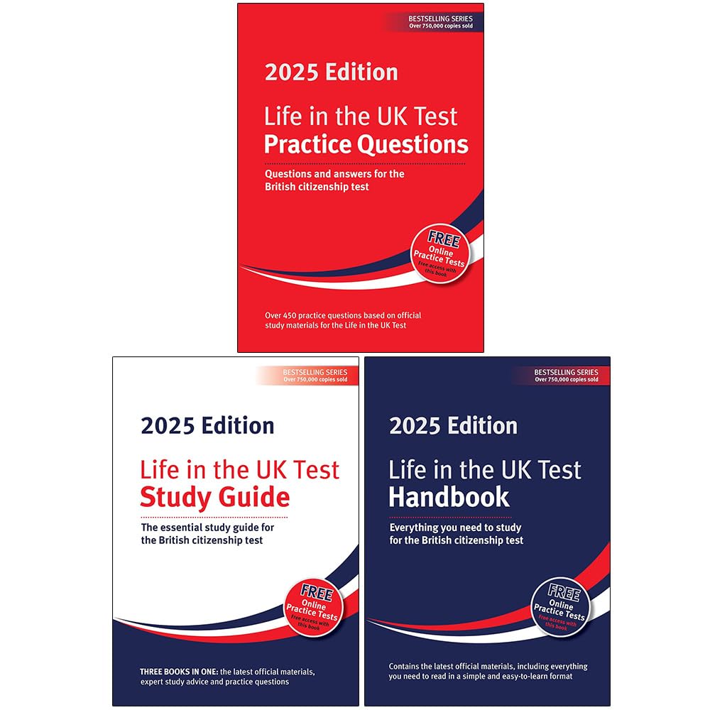 Life in the UK Test 2025 Collection – 3 Book Set by Henry Dillon & Alastair Smith | Study Guide, Practice Questions & Handbook for UK Citizenship