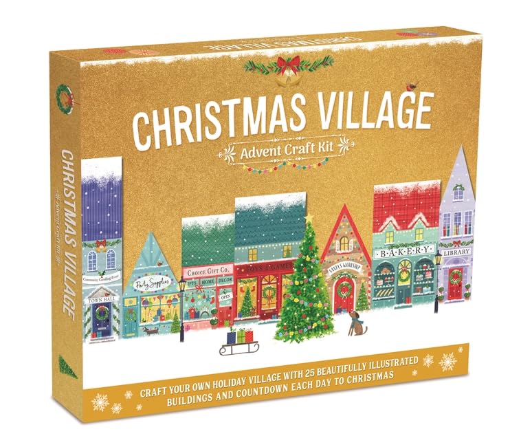 Christmas Village: Advent Craft Kit – Create Your Own Winter Wonderland! 24 Days of Festive Crafting Fun for the Whole Family!