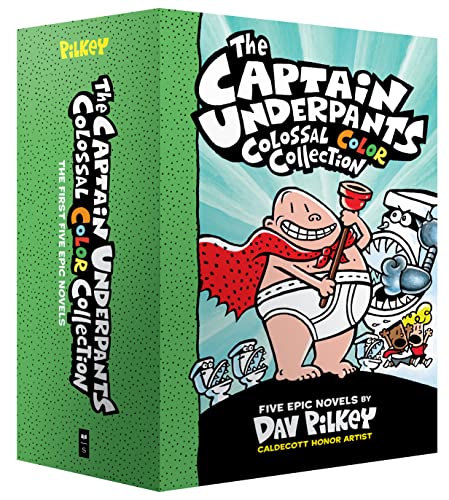 The Captain Underpants Colossal Color Collection 5 Book Set (Captain Underpants #1-5 Boxed Set)