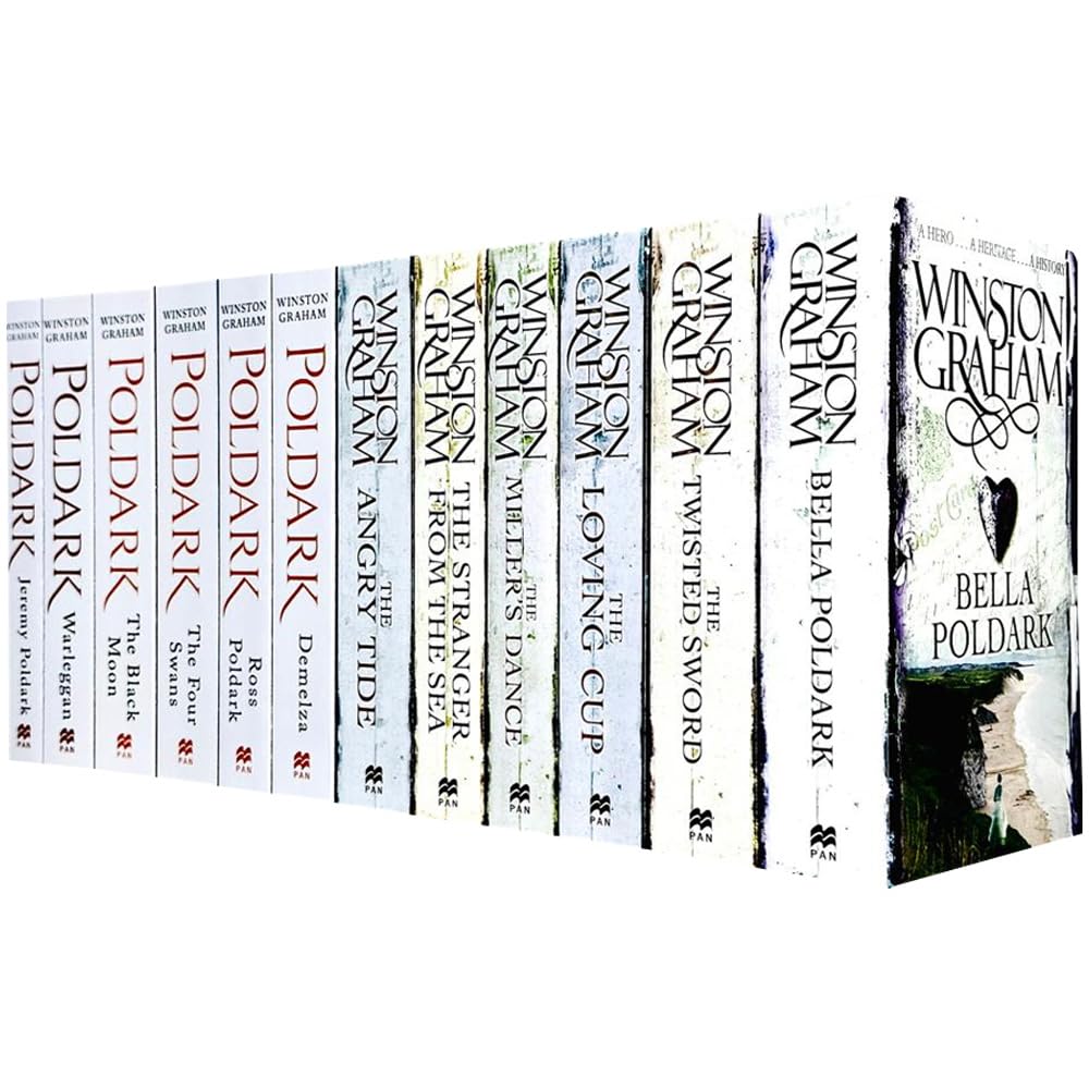 Poldark Series by Winston Graham 12 Historical Fiction Book Collection | Bella Poldark & More | Classic Drama, Literature, Best Sellers