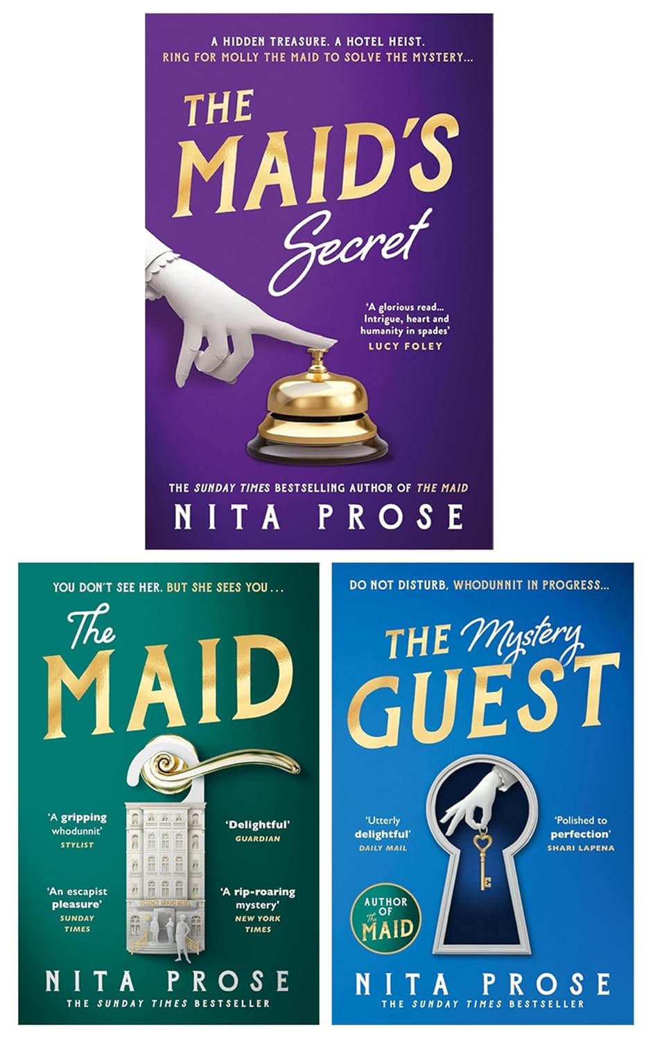 Molly the Maid Mystery Series by Nita Prose 3 Books Collection Set (The Maid's Secret ,The Maid and The Mystery Guest)