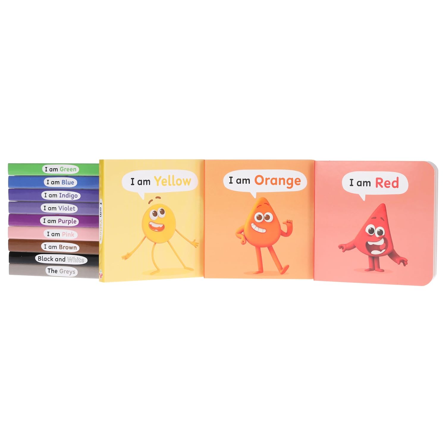 A Case of Colourblocks 12 Mini Books Collection Boxset (I am Red, I am Blue, I am Yellow, I am Green, I am Orange, I am Purple, I am Pink, I am Brown, Black and White, I am Indigo, I am Violet and Grey)