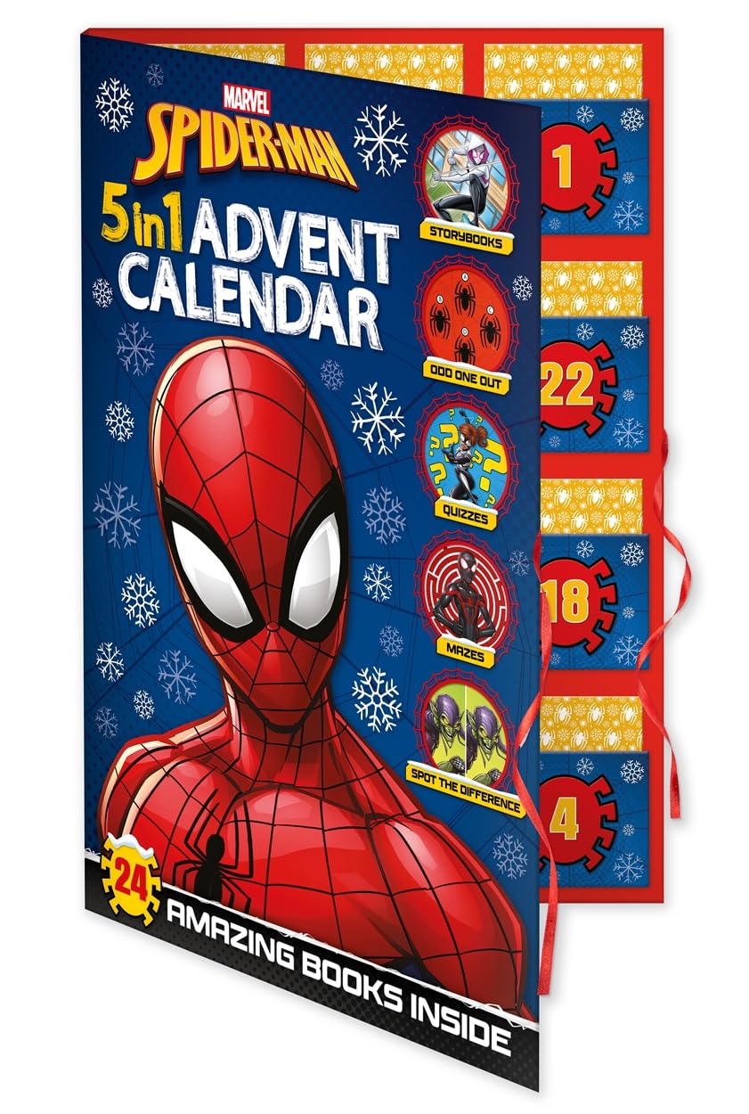 Marvel Spider-Man: 5-in-1 Advent Calendar (Countdown to Christmas with stories, activities and quizzes!)