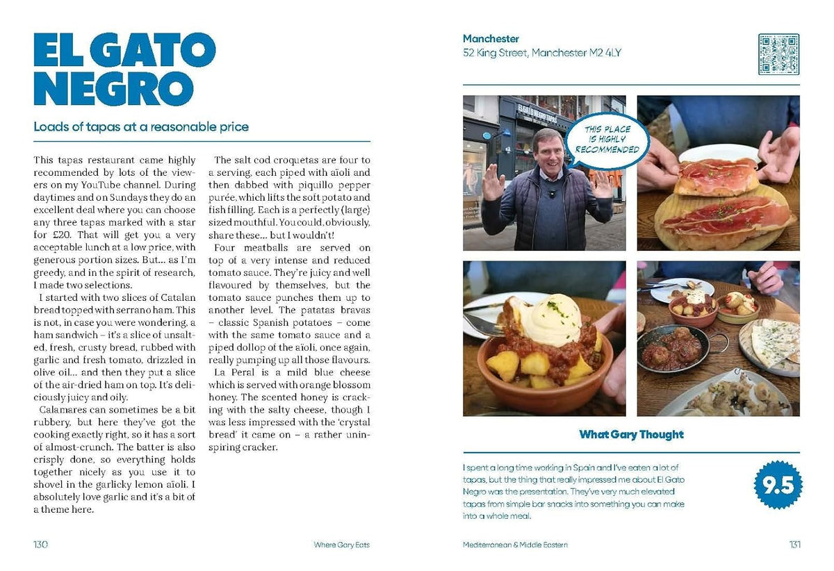 Where Gary Eats: From Curryhouses to Steakhouses Book| Budget to Blowout | An Insider’s Guide to Where to Eat | Hardback