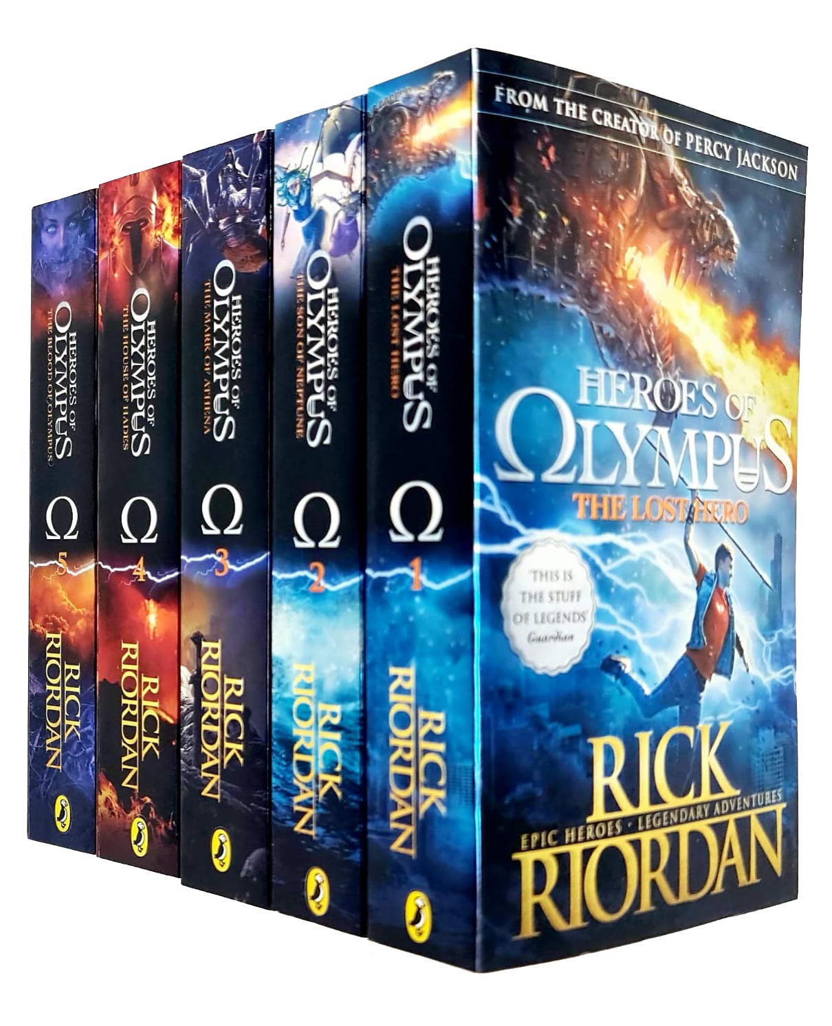 The Heroes of Olympus Complete 5-Book Collection by Rick Riordan |Epic Fantasy Adventure Series with Mythology,Quests & Heroes for Young Adult Readers