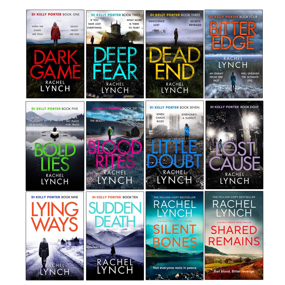 Di Kelly Porter Series 12 Books Collection Set by Rachel Lynch (Shared Remains, Silent Bones, Dead End, Dark Game, Bitter Edge, Blood Rites, Deep Fear, Bold Lies, Little Doubt, Sudden Death and More)
