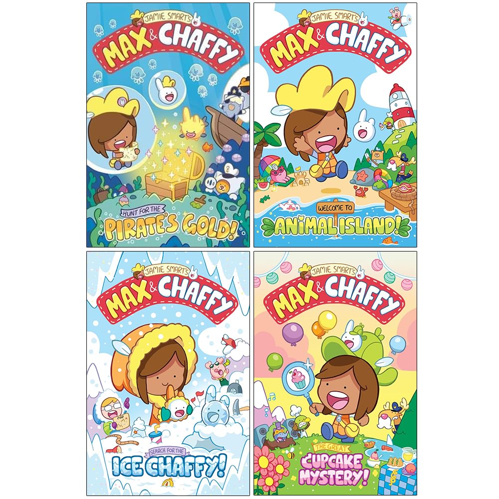 Max and Chaffy Series 4-Book Collection by Jamie Smart | Fun Children's Adventure & Mystery Books | Pirates, Cupcakes, Animal Island | For Kids 7+