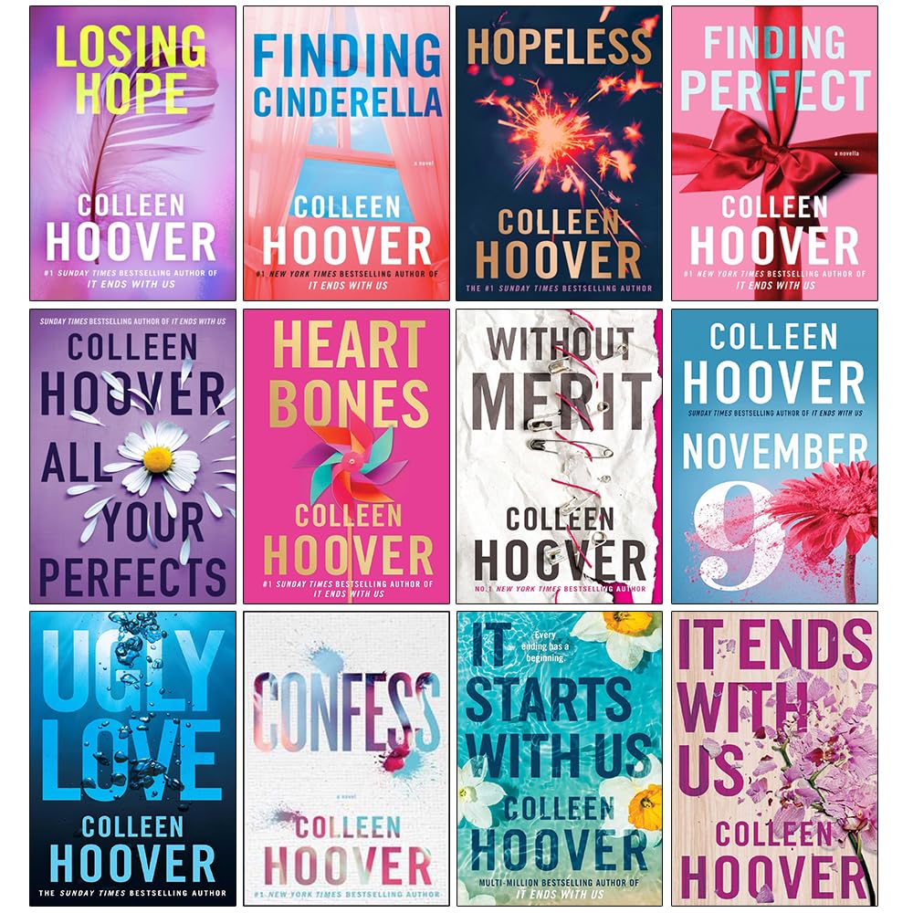 Colleen Hoover Collection 12 Book Set (It Ends With Us, Ugly Love, November 9, Verity and More)