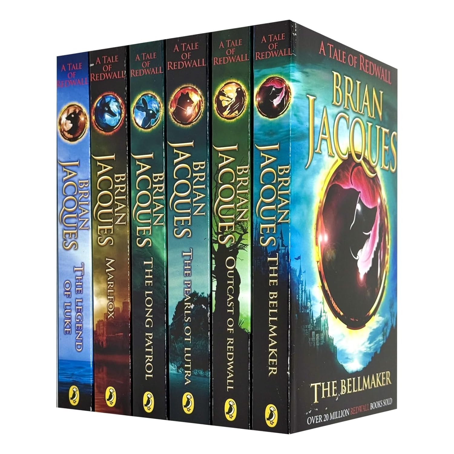 A Tale of Redwall Series Books 7β12 β 6 Book Collection Set by Brian Jacques (The Bellmaker, Outcast of Redwall, Pearls of Lutra, Long Patrol, Marlfox, Legend of Luke)