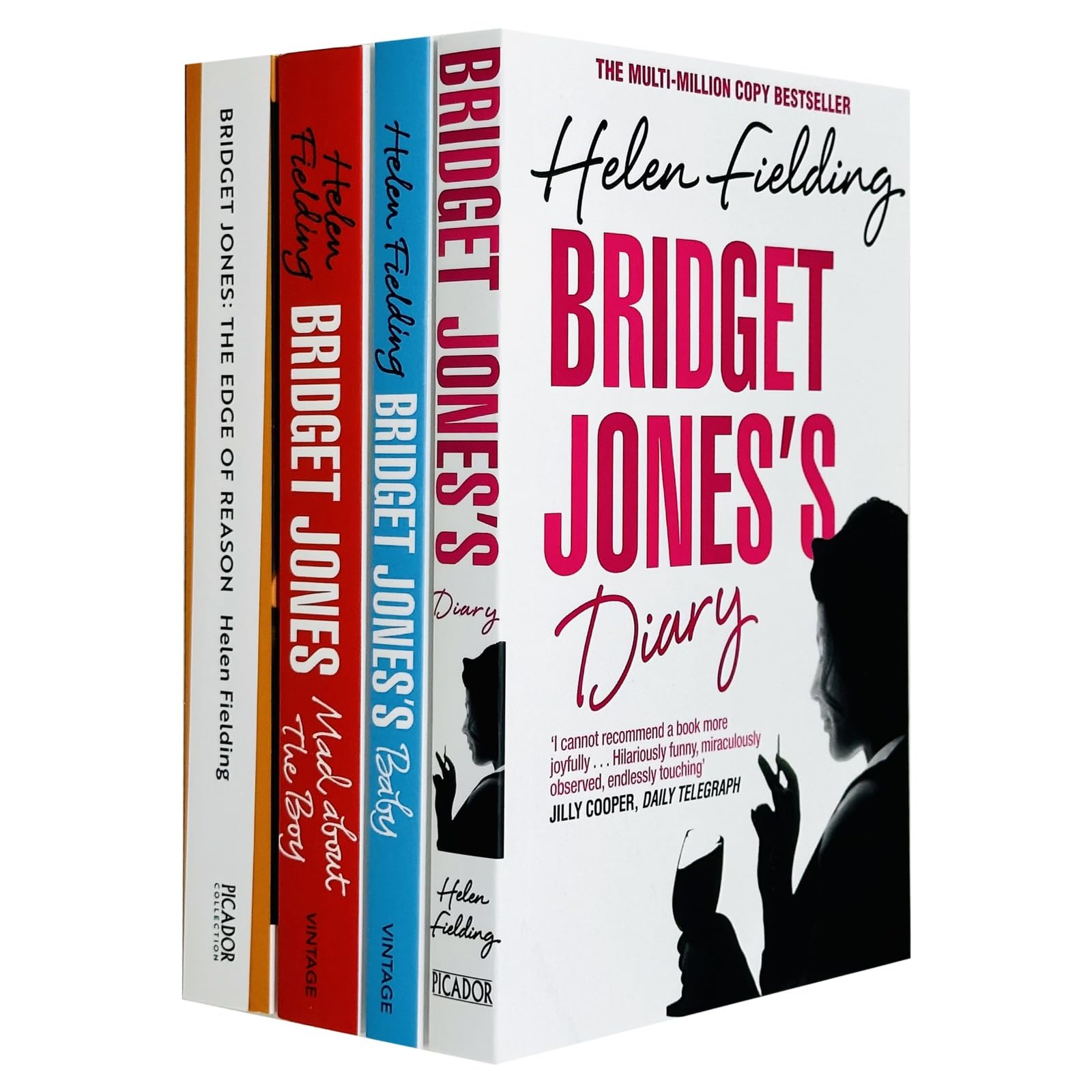 Bridget Jones Series By Helen Fielding Complete 4 Books Collection Set (Bridget Jones's Diary, The Edge of Reason, Mad About the Boy and Bridget Jones's Baby)