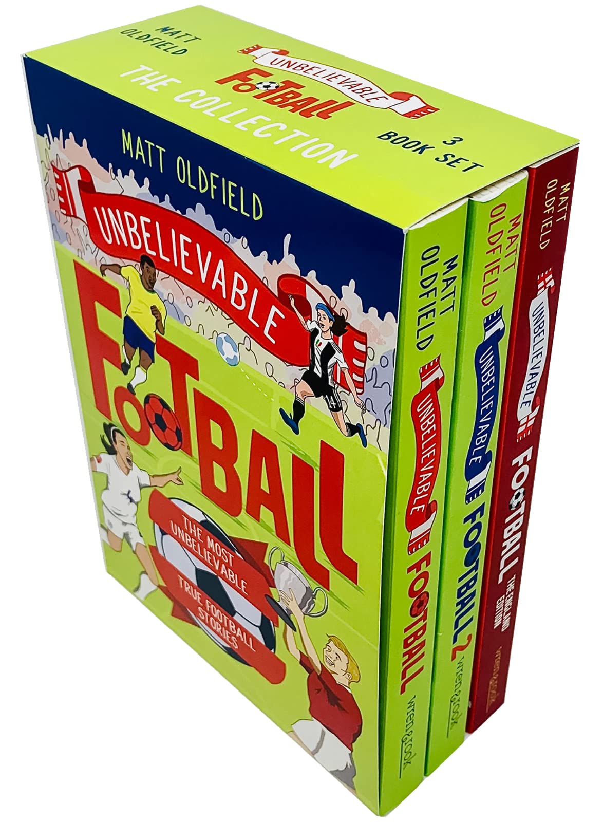 Unbelievable Football True Stories 3 Book Collection Box Set by Matt Oldfield – Amazing Kids Sports Books, Fun Nonfiction Reading for Children & Youth