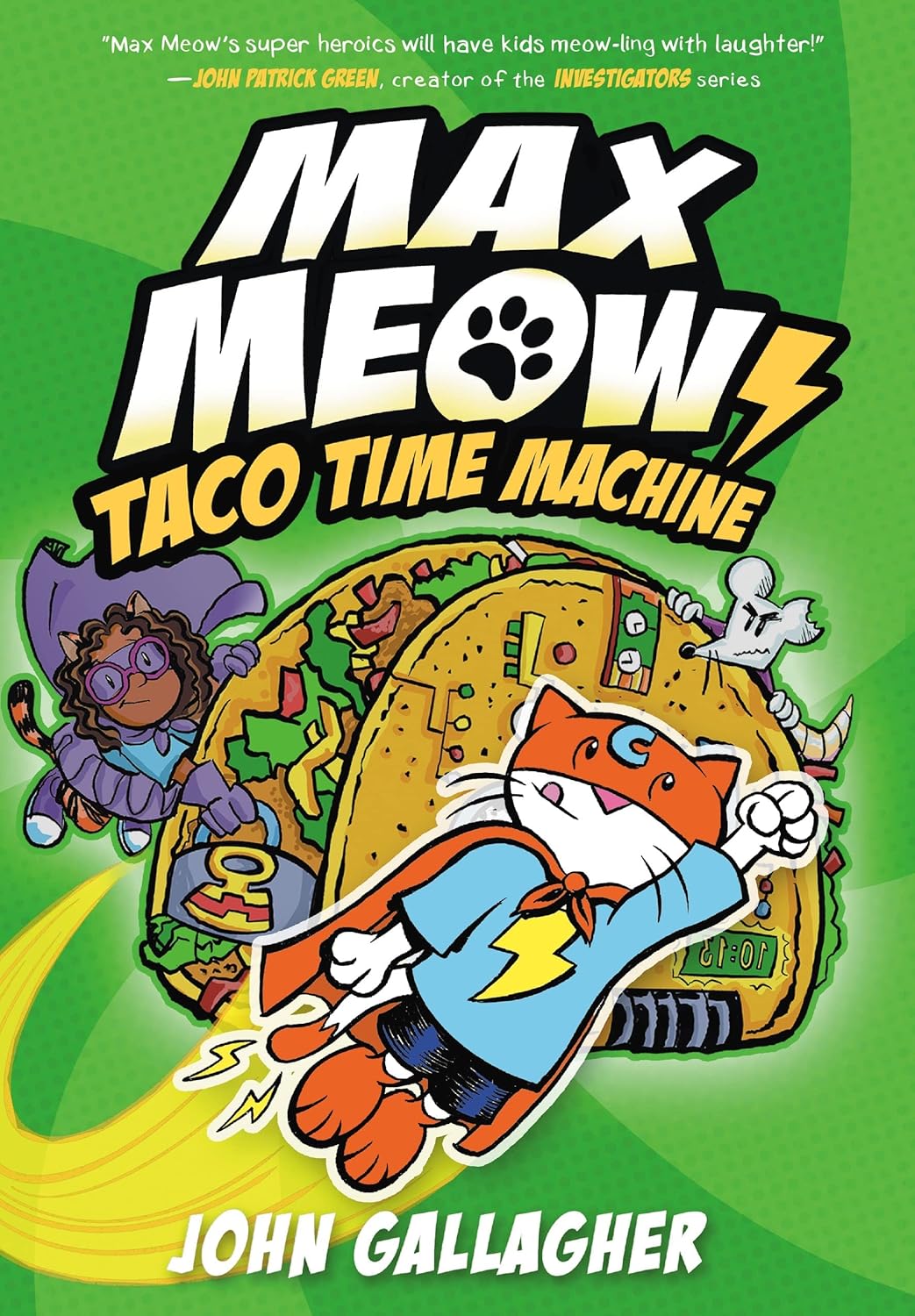 Max Meow Series By John Gallagher Graphic Novels 6 Books Collection (Cat Crusader, Donuts and Danger, Pugs from Planet X, Taco Time Machine, Attack of the ZomBEES & When Pancakes Go Bad, Really Bad)