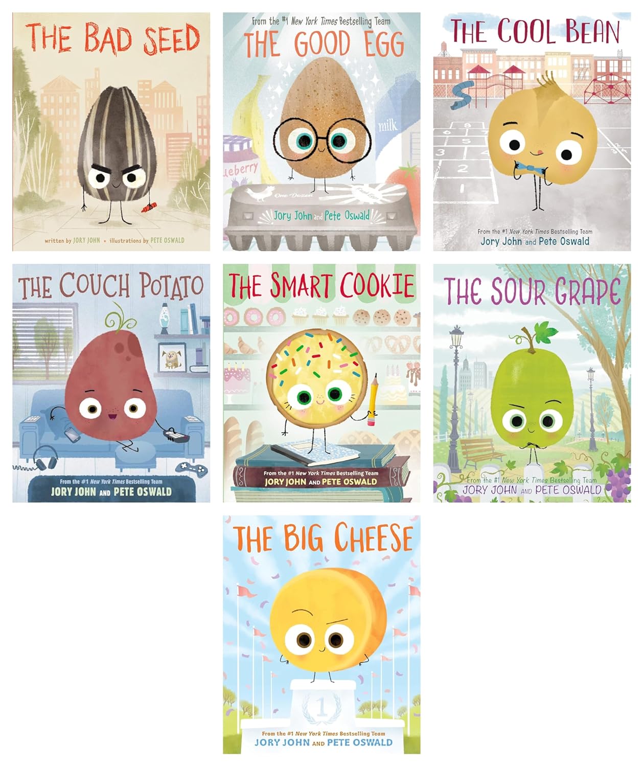 The Bad Seed: The Food Group Series by Jory John – 7 Book Collection | Funny Children's Stories, Kids Fiction, Family Reading, Educational & Fun
