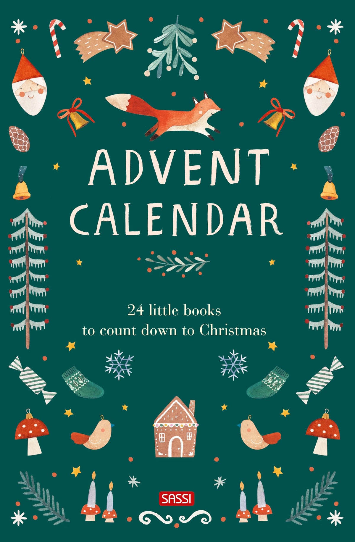 Christmas Advent Calendar by Alice Pasinetti – 24 Miniature Books with Festive Poems | Reusable Christmas Countdown & Tree Decorations