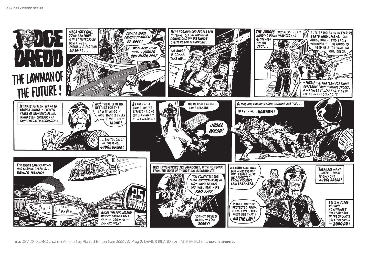 Judge Dredd: The Daily Dredds Volume One: 1981–1986 – Vintage Sci-Fi Comic Strips Collection | Hardcover