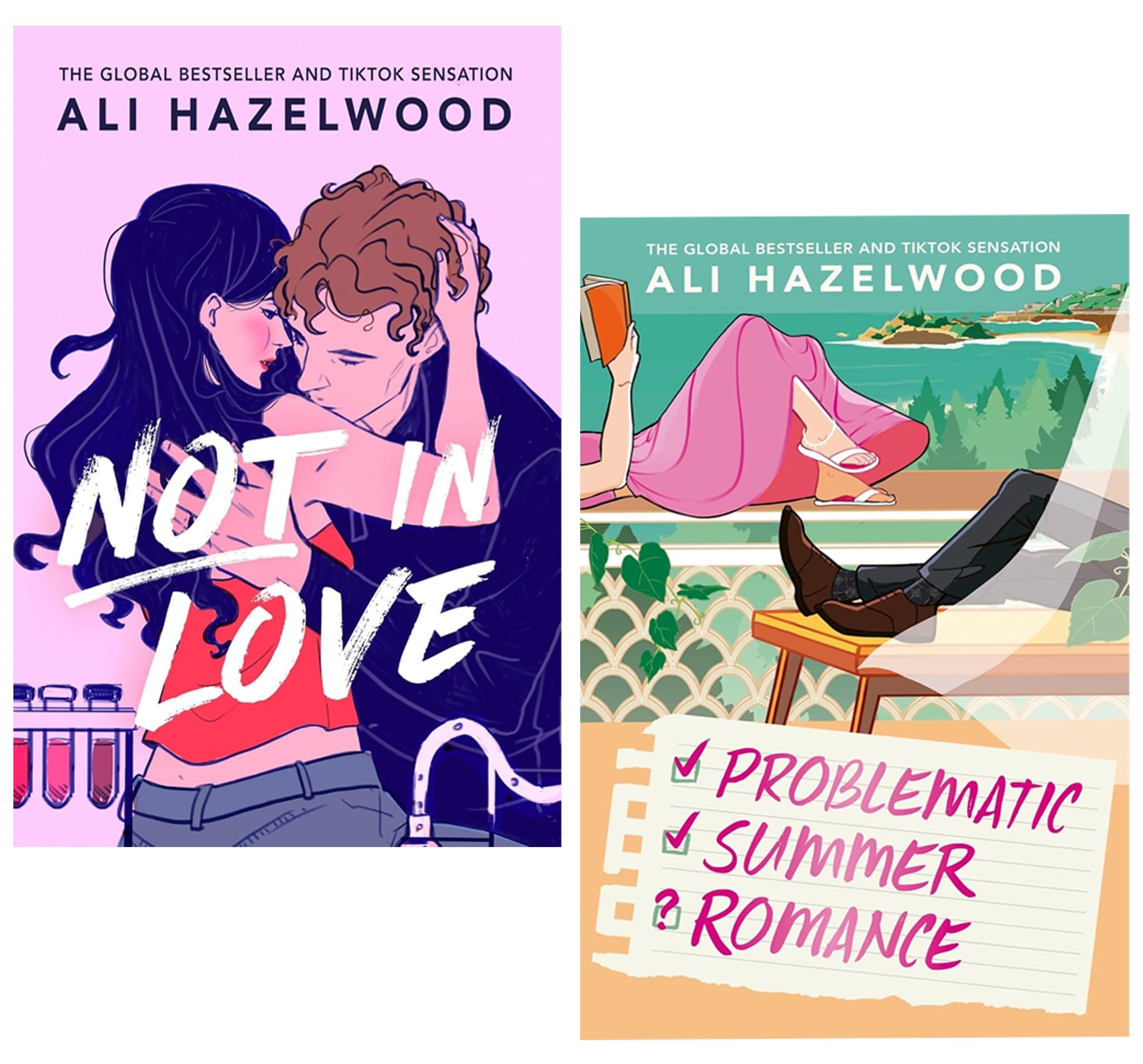Not In Love Series by Ali Hazelwood 2 Books Collection Set (Not In Love and Problematic Summer Romance)