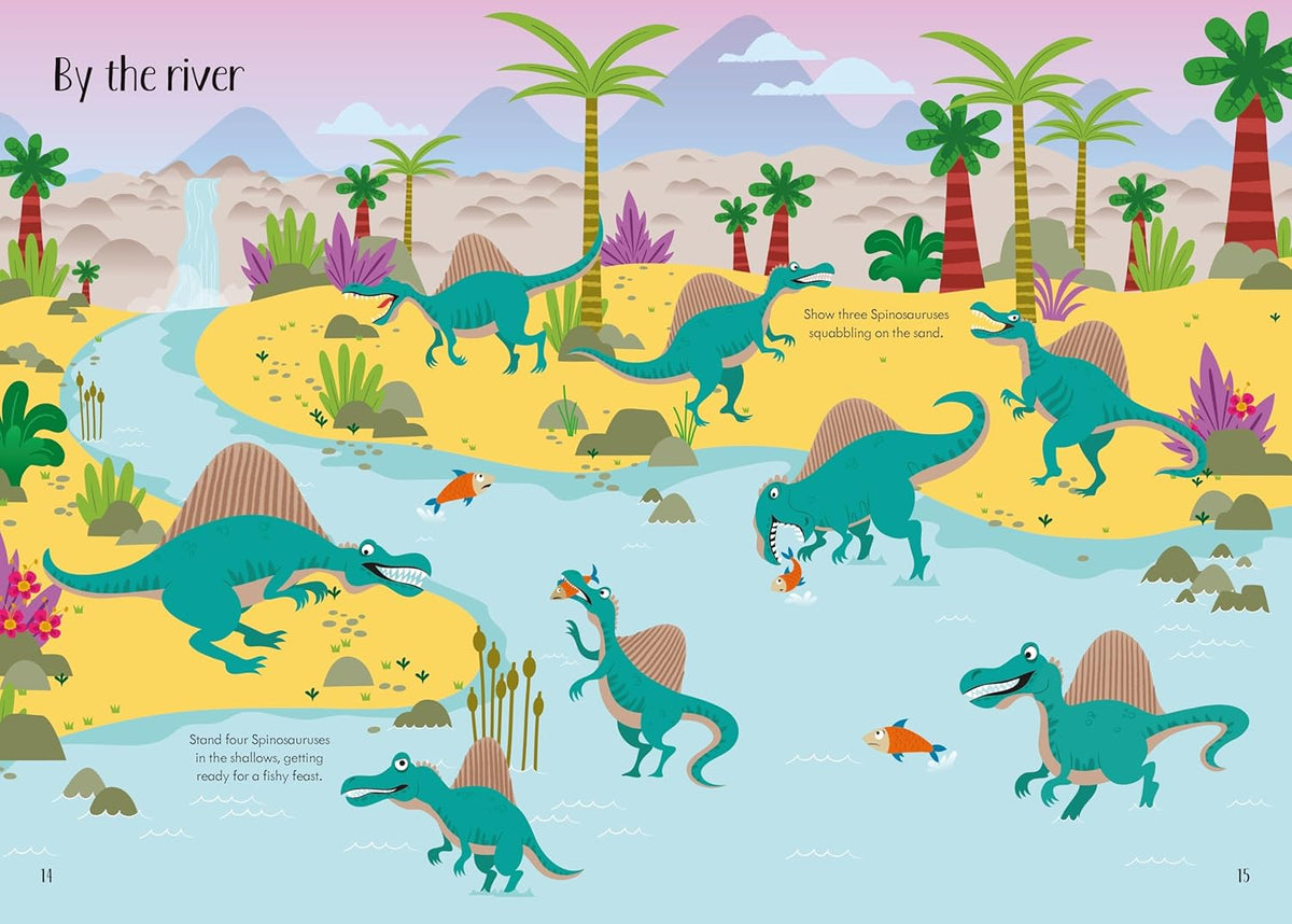 My Dinosaur Activity Pack 3 Book Box Set | Sticker Book with 200+ Stickers, Colouring Book & Spotting Activity Book for Kids
