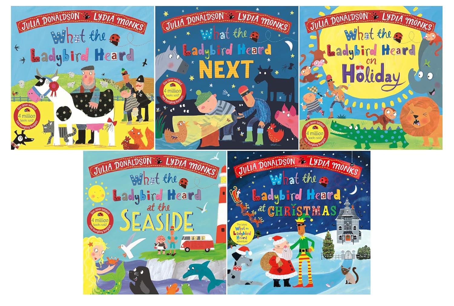 What the Ladybird Heard Series 5 Books Collection Set by Julia Donaldson & Lydia Monks | Picture Books