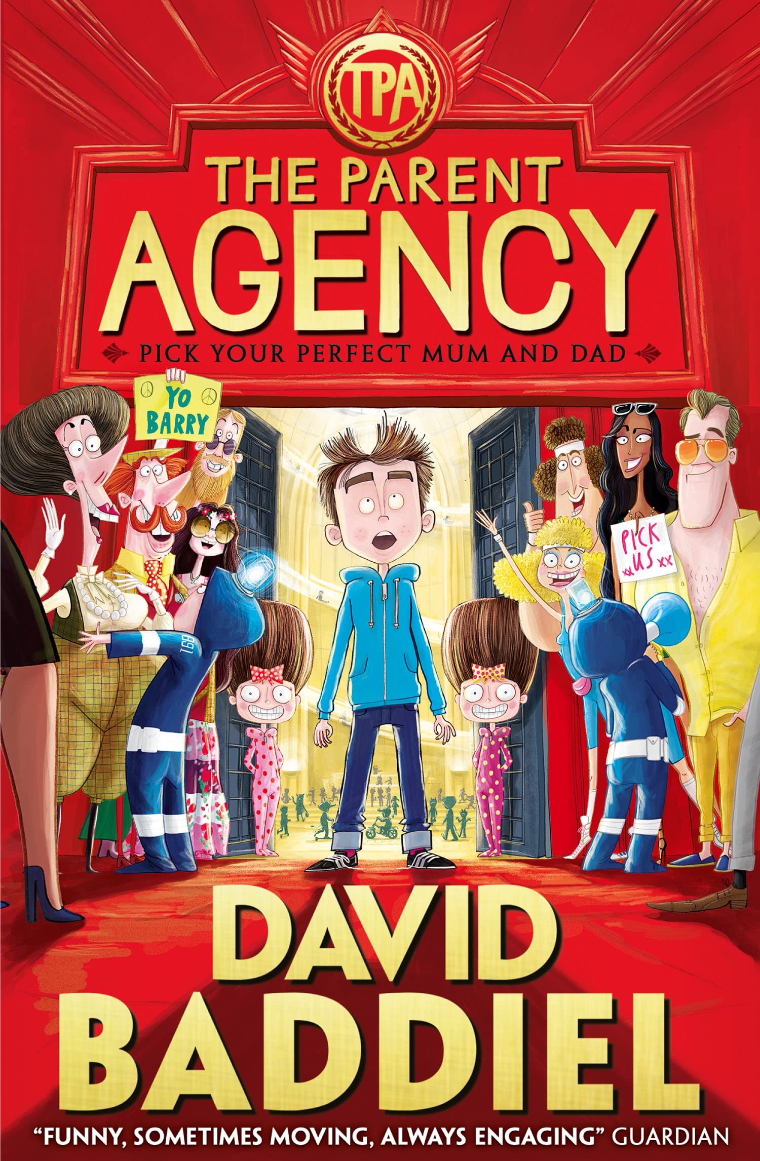 The Parent Agency Book by David Baddiel Funny Fiction for Kids Ages 8 to 12 Imaginative Adventure Story About Family and Identity