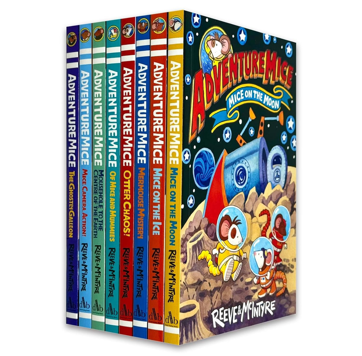 Adventuremice Series 8 Books Collection Set by Philip Reeve and Sarah McIntyre (Mice on the Ice, Mice on the Moon, The Ghostly Galleon, and More)