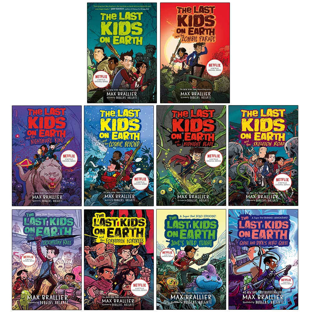 The Last Kids on Earth Series 10 Books Collection Set By Max Brallier (Last Kids On Earth, Zombie Parade, Nightmare King, Cosmic Beyond, Midnight Blade, Skeleton Road & More)