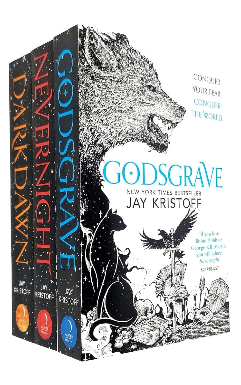 The Nevernight Chronicle Series 3 Books Collection Set by Jay Kristoff – Epic Fantasy Adventure Novels | Nevernight, Godsgrave & Darkdawn Book Set