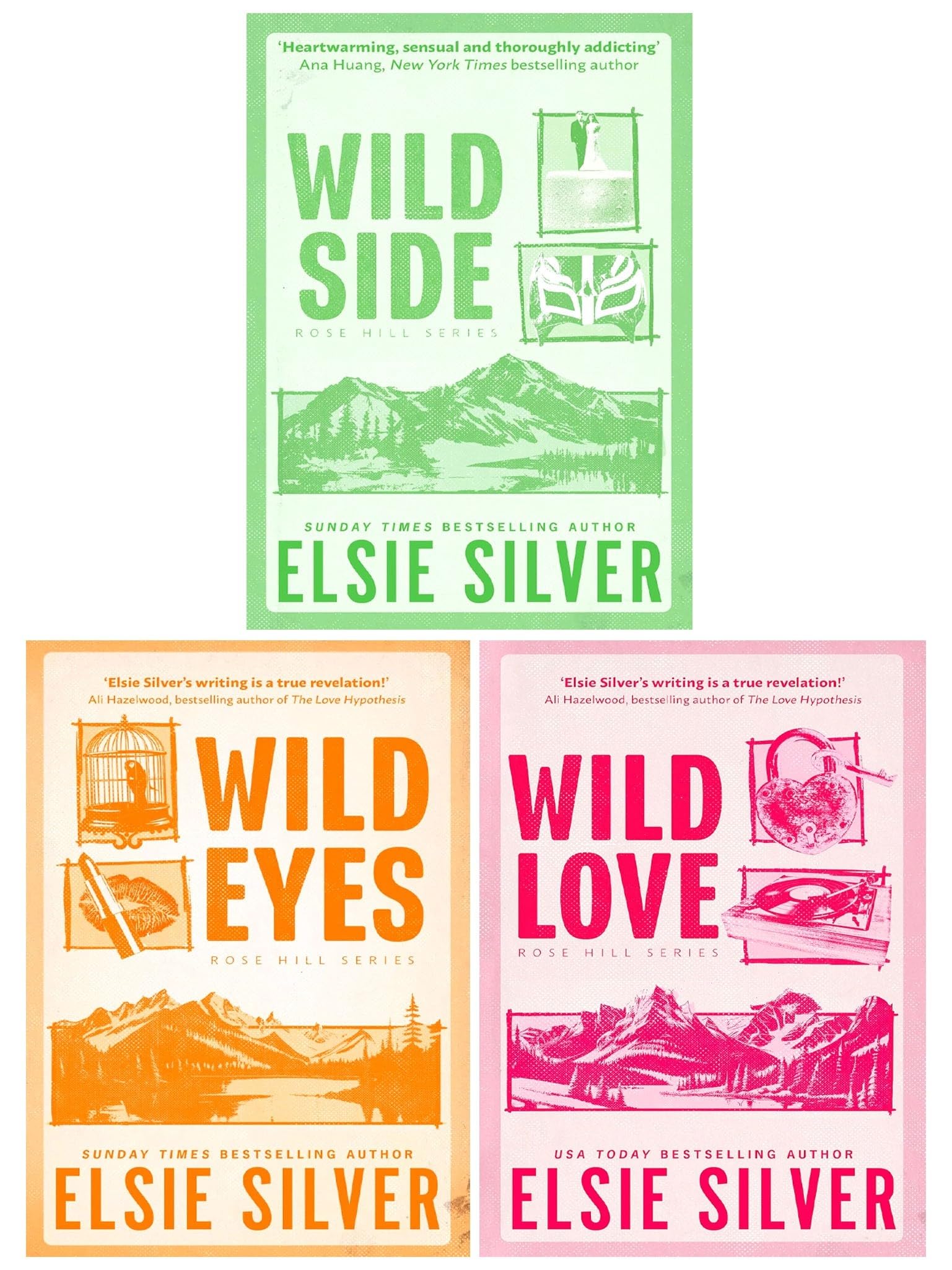 Rose Hill Series By Elsie Silver 3 Books Collection Set (Wild Love, Wild Eyes, Wild Side)