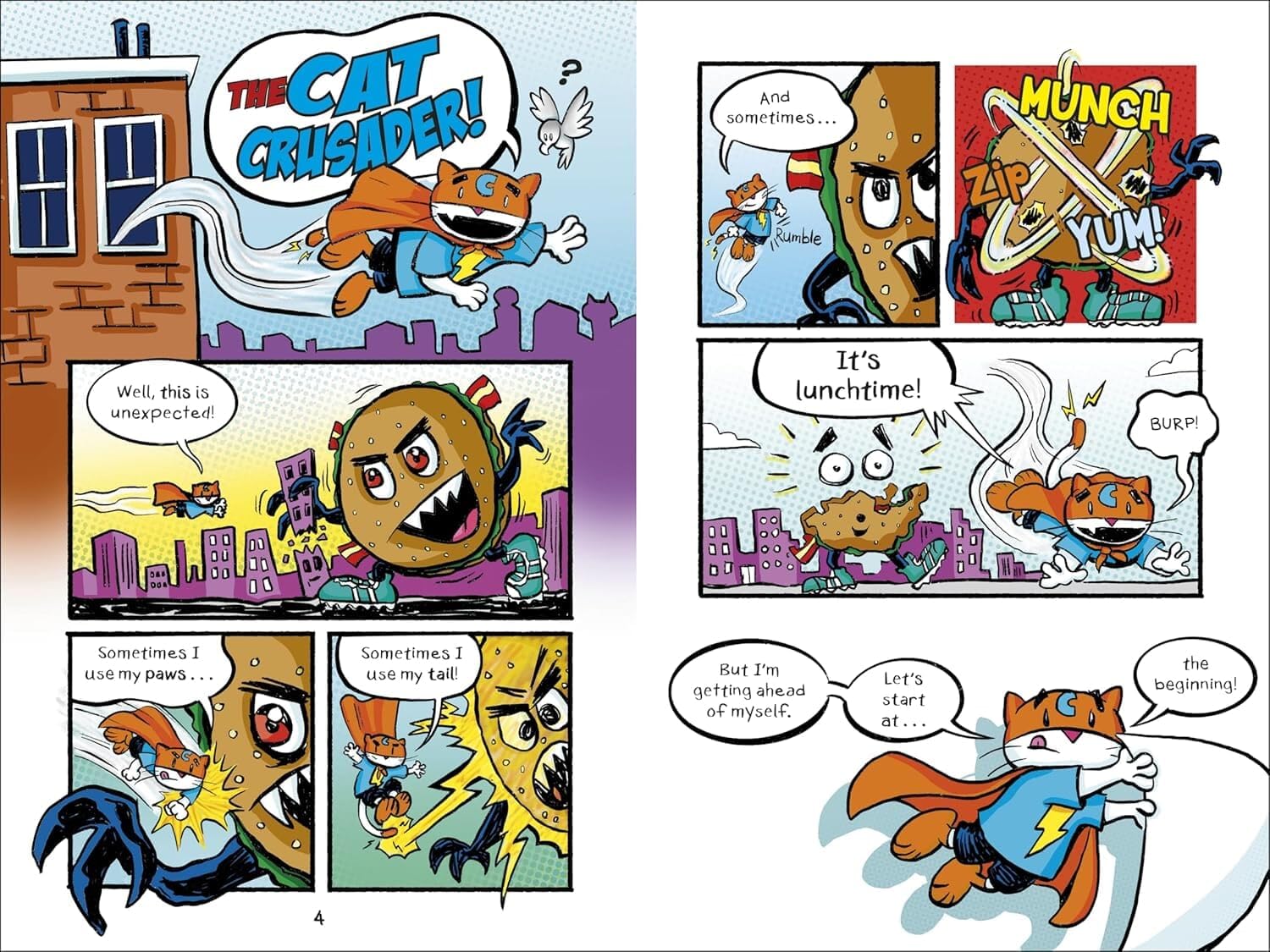 Max Meow Series By John Gallagher Graphic Novels 6 Books Collection (Cat Crusader, Donuts and Danger, Pugs from Planet X, Taco Time Machine, Attack of the ZomBEES & When Pancakes Go Bad, Really Bad)