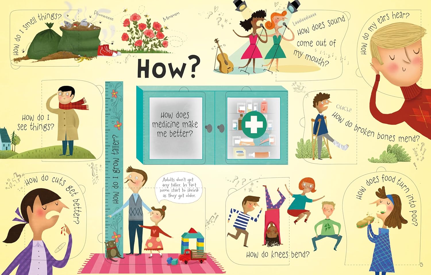 Lift the Flap Questions and Answers about your Body (Usborne Lift-the-Flap-Books): 1 (Questions and Answers) | Hardcover