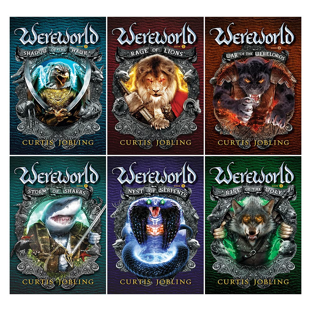 Wereworld Level 1 to 6 Curtis Jobling Collection 6 Books Set (Rise of the Wolf, Rage of Lions, Shadow of the Hawk, Nest of Serpents, Storm of Sharks, War of the Werelords)