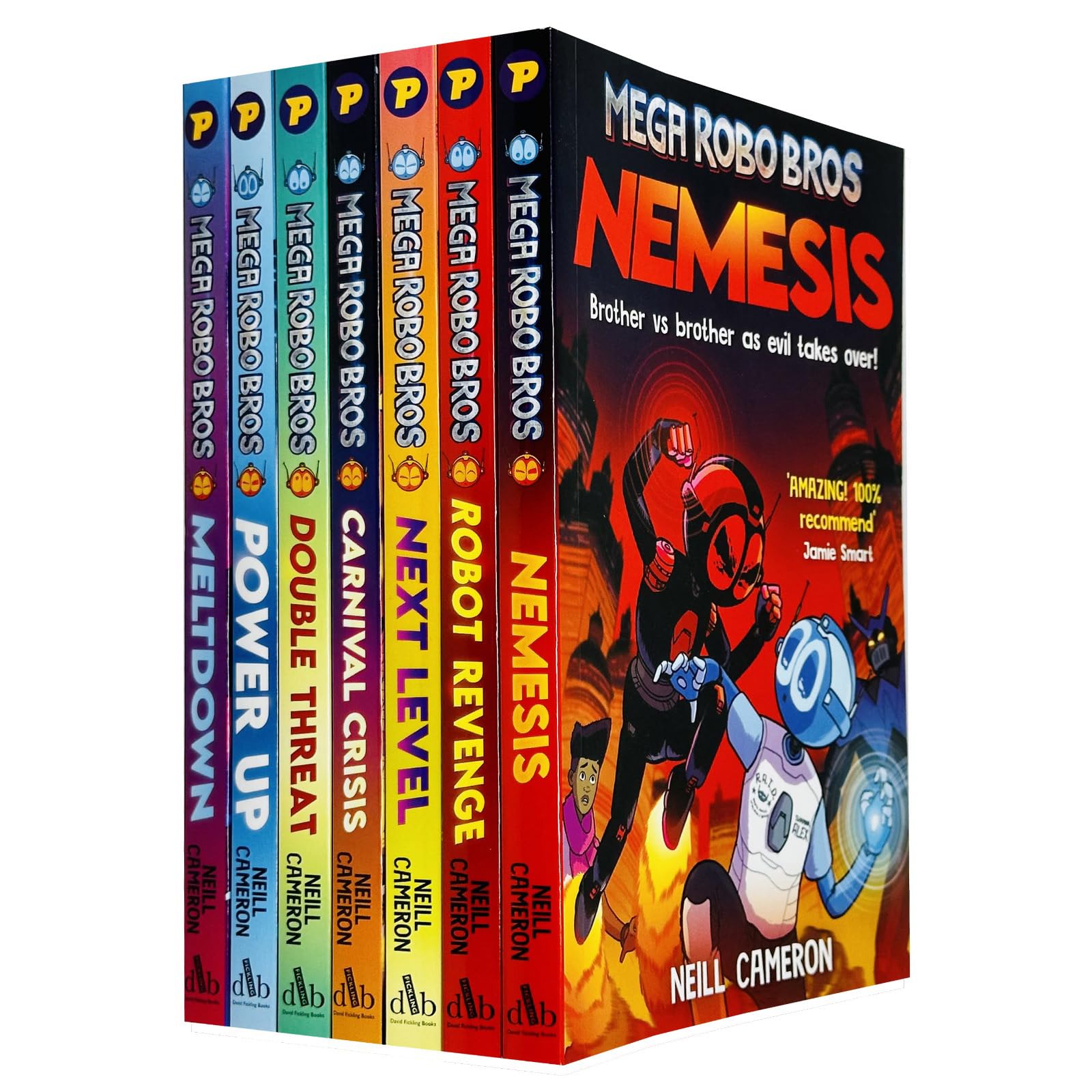 Mega Robo Bros 1–7 Book Set by Neil Cameron | Kids Sci-Fi Adventure Series with Robots, Fun Stories, Technology & Imagination for Young Readers